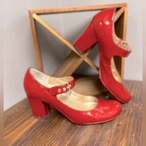 Holiday glamour red patent heels